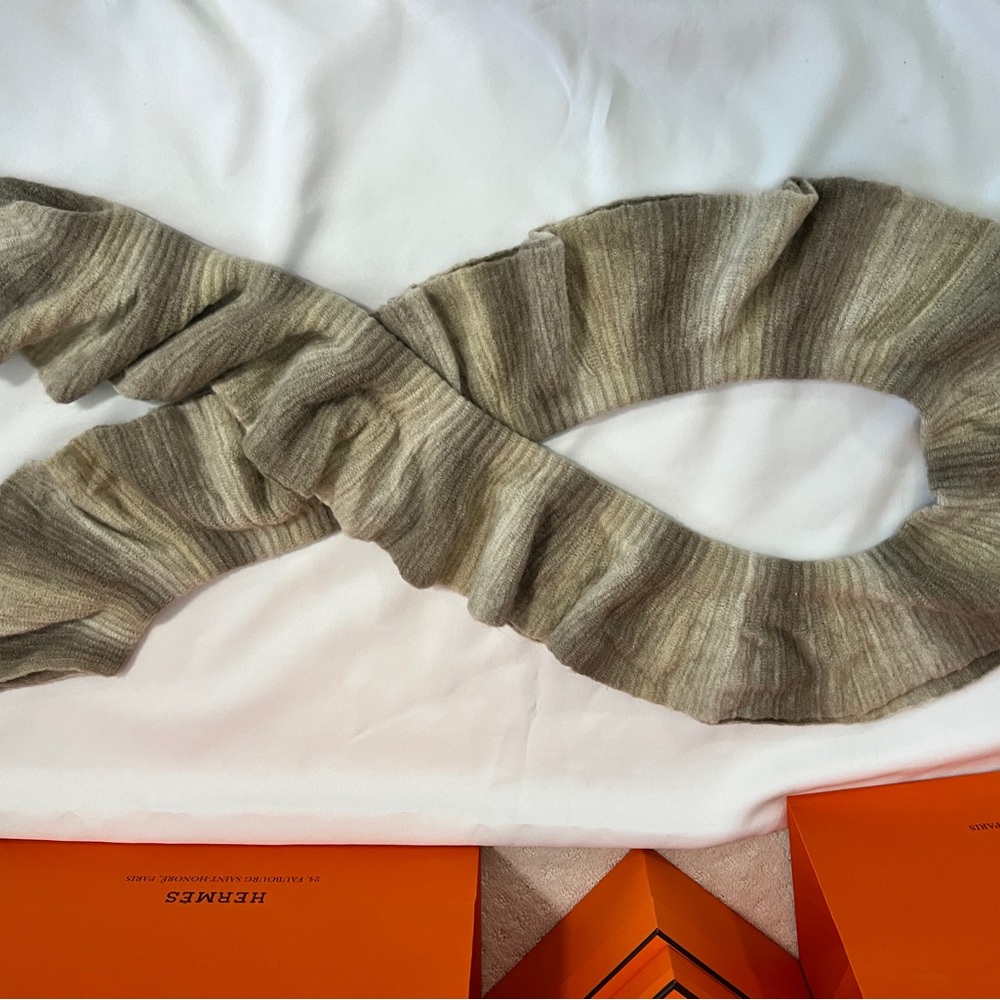 Armani Exchange Beige and Taupe Scarf